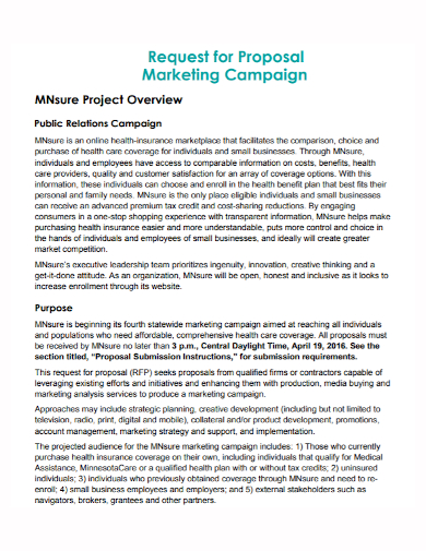 pr campaign project proposal
