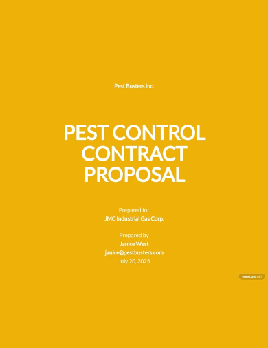 pest control contract proposal template
