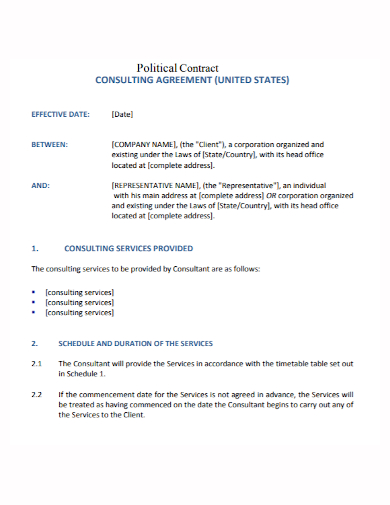 political client consulting contract