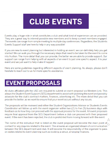 printable club event proposal template