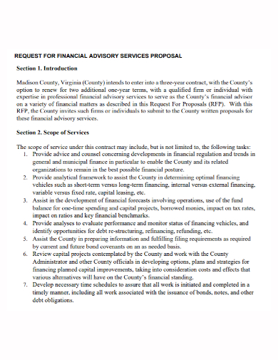 printable financial advisor proposal
