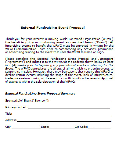 printable fundraising event proposal