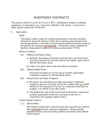 printable investment contract