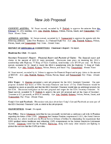 printable new job proposal