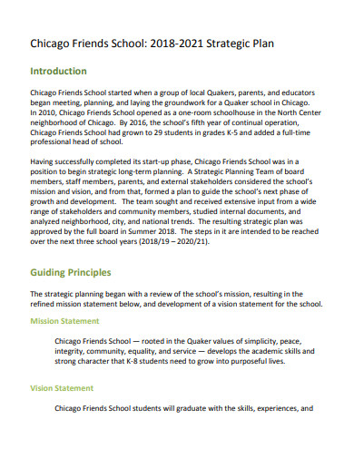 printable private school strategic plan