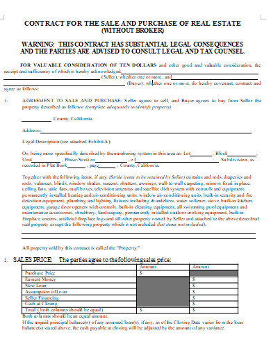printable property purchase contract
