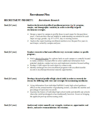 printable recruitment strategic plan