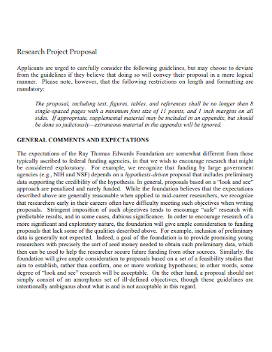 printable research project proposal