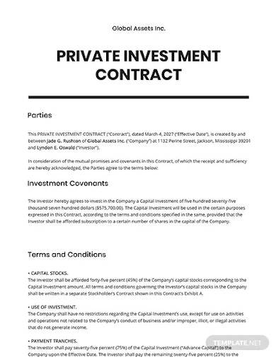 private investment contract