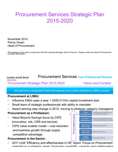 procurement services strategic plan