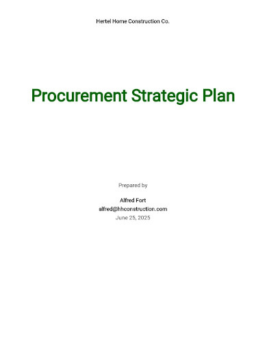 procurement strategic plan