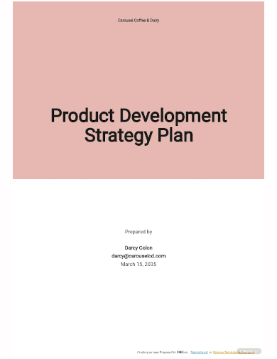 product development strategy plan template