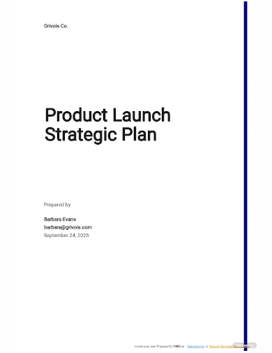 product launch strategy plan template