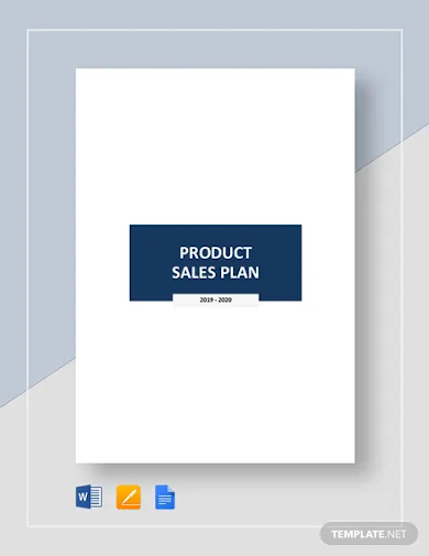 product sales plan template