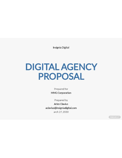 professional digital agency proposal