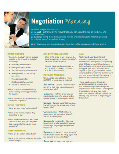 professional negotiation strategy plan