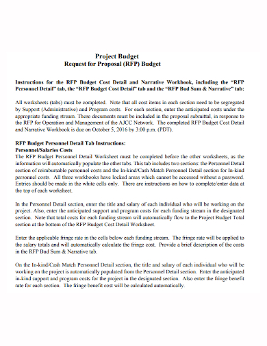 project budget request for cost proposal1