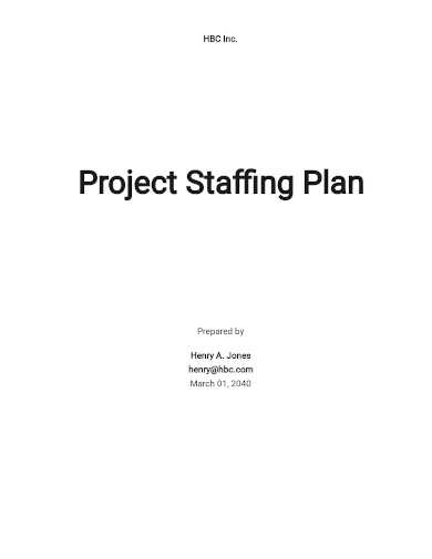 project staffing plan