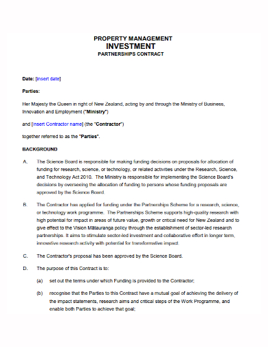 property management investment contract