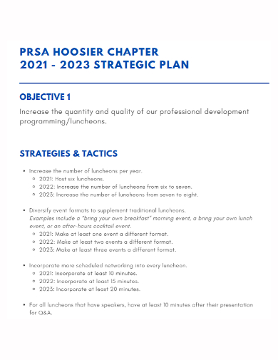 public relations team strategic plan