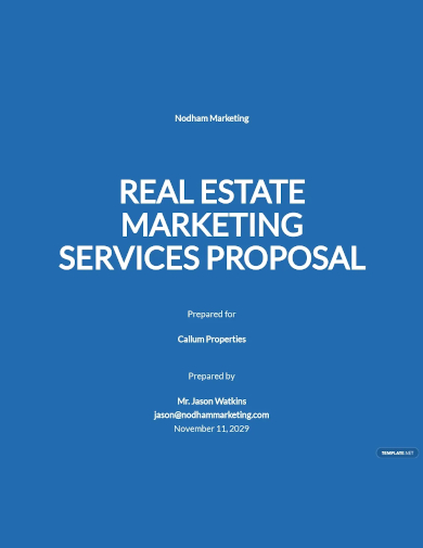 real estate marketing proposal template
