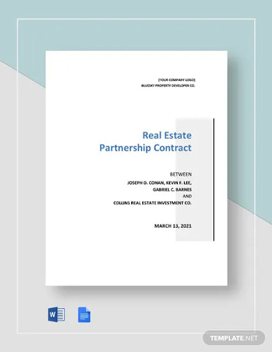 real estate partnership contract