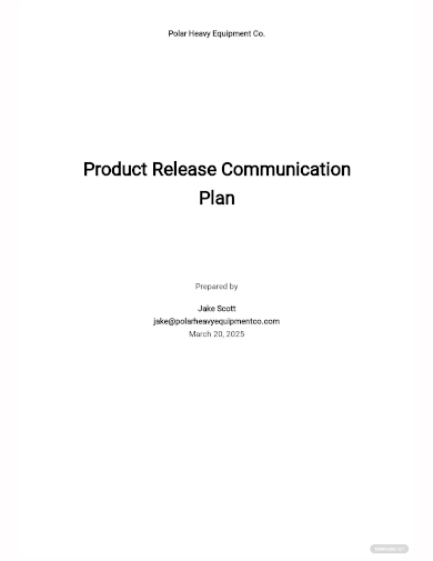 release communication plan template