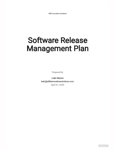 release management plan template
