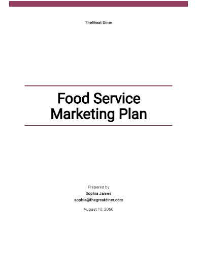 restaurant food service marketing plan
