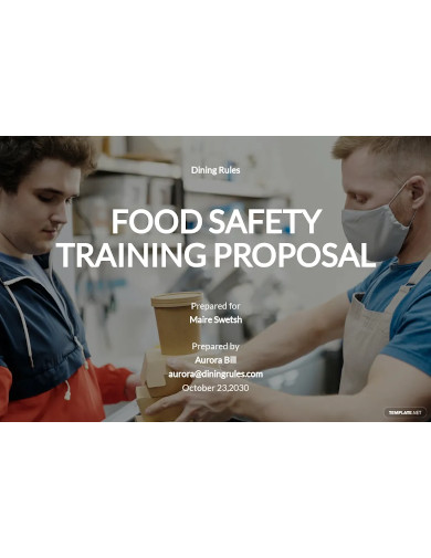 restaurant safety training proposal