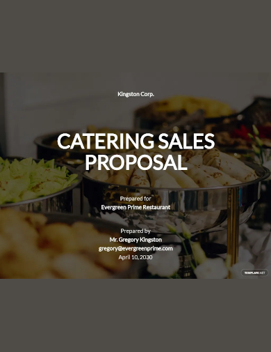 restaurant sales proposal template