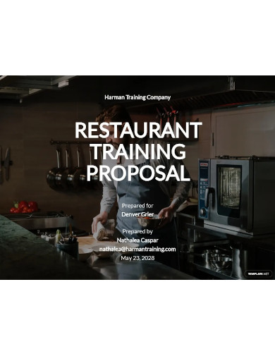 restaurant training proposal