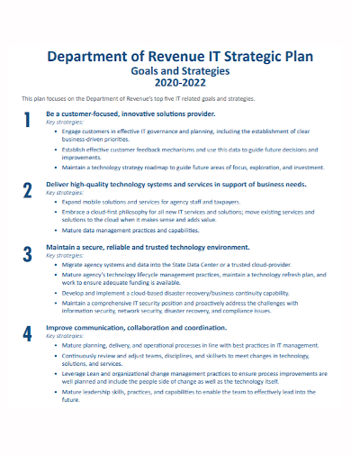 revenue it strategic plan