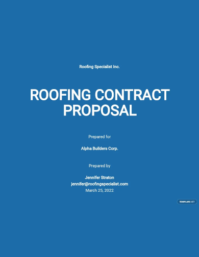 roofing contract proposal template