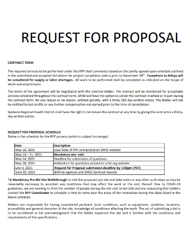 roofing contract term proposal