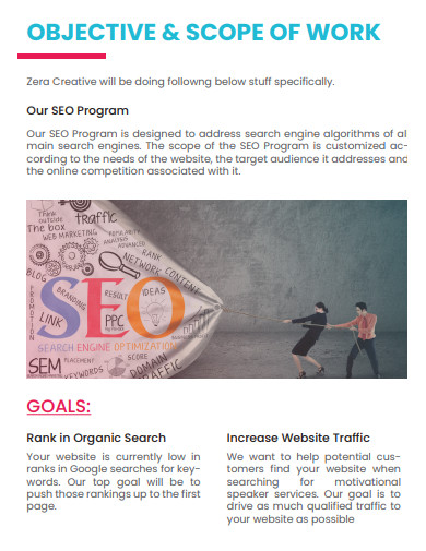 seo services proposal example