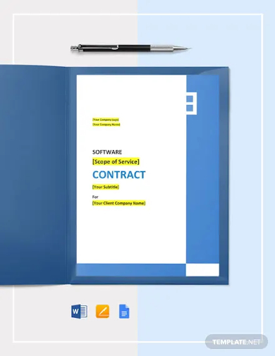 saas software contract template