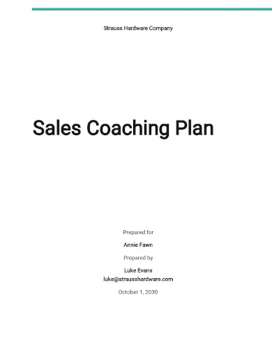 sales coaching plan