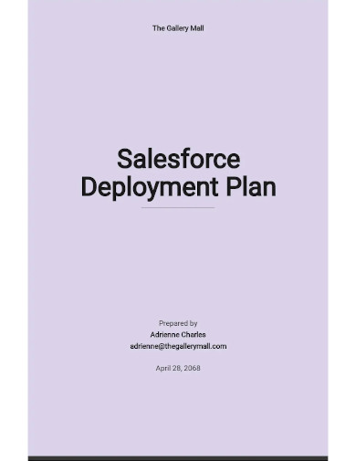 salesforce deployment plan