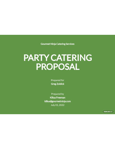 sample catering business proposal