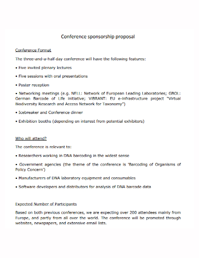 sample conference sponsorship proposal
