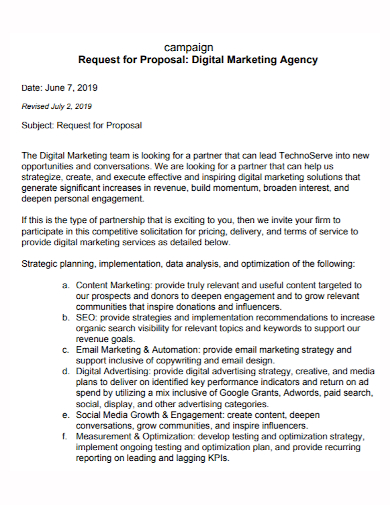 sample digital marketing campaign proposal