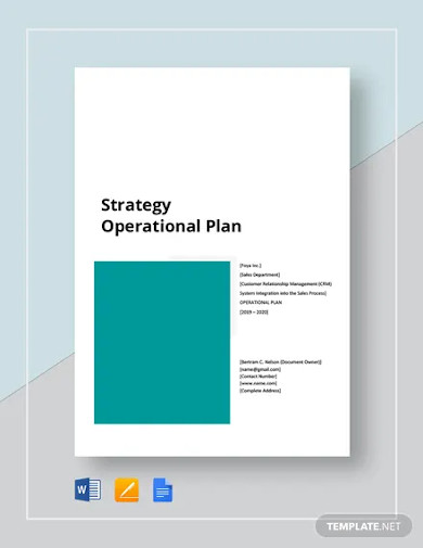 sample operations strategy plan