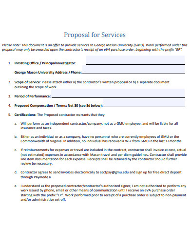 sample service proposal
