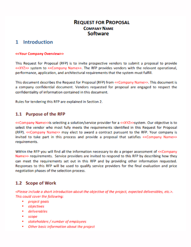 sample software company proposal