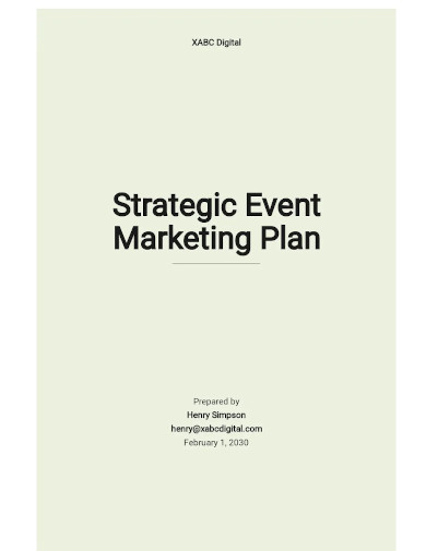 sample strategic event marketing plan