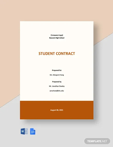 school contract template