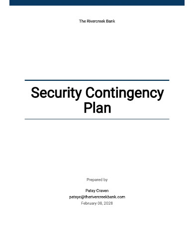 security contingency plan