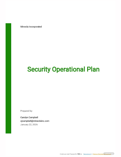 security operational plan template