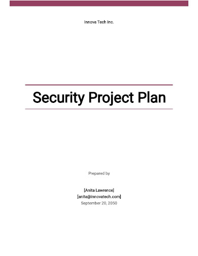 security project plan